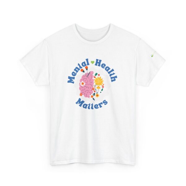 "Mental Health Matters" CrossPoint Unisex Heavy Cotton Tee - Image 4